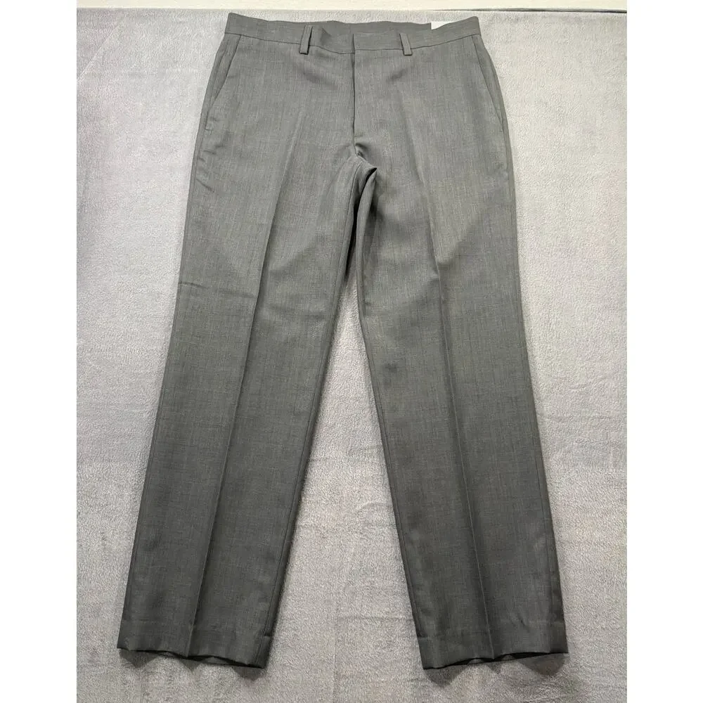 NWT John Henry Modern Fit Dress Pants Slacks Charcoal Gray Size 34x30‎